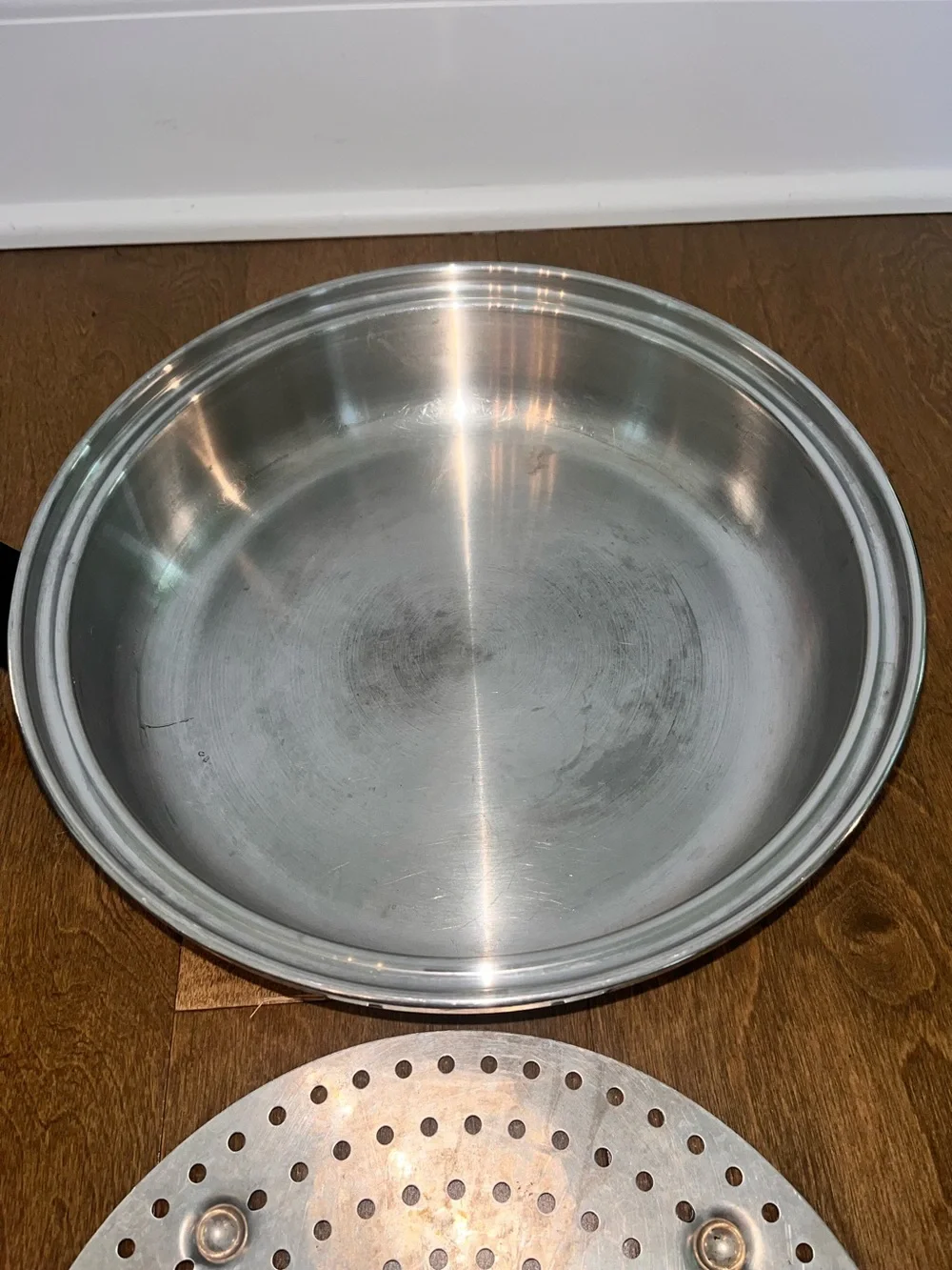 Chef’s Ware 11 Inch Stainless Steel Frying Pan w/ Insert-